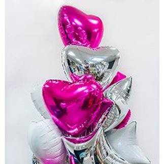 Композиція повітряних кульок Pink Hearts