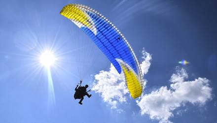 Высотный полет на параплане с акробатикой, Харьков - Фото