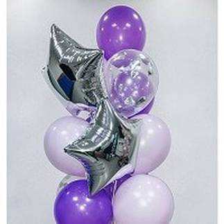Композиція повітряних кульок Purple Star