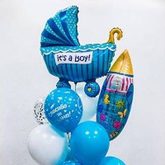 Связка воздушных шариков It's a Boy!